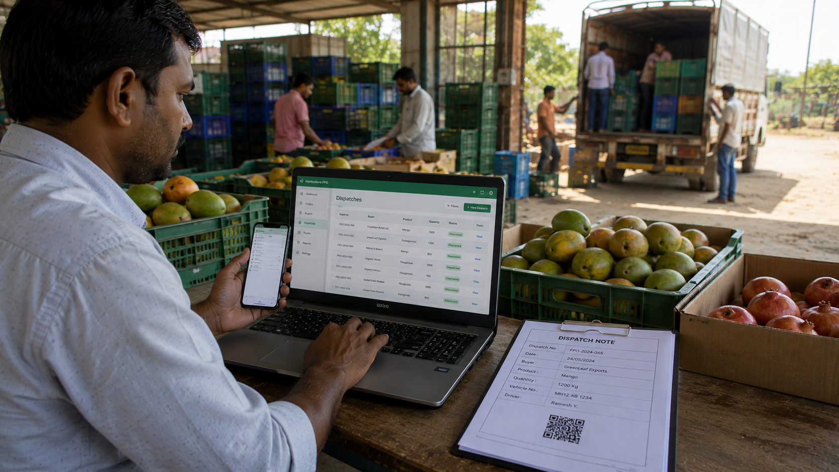 Buyer Management and Dispatch Traceability for a Horticulture FPO